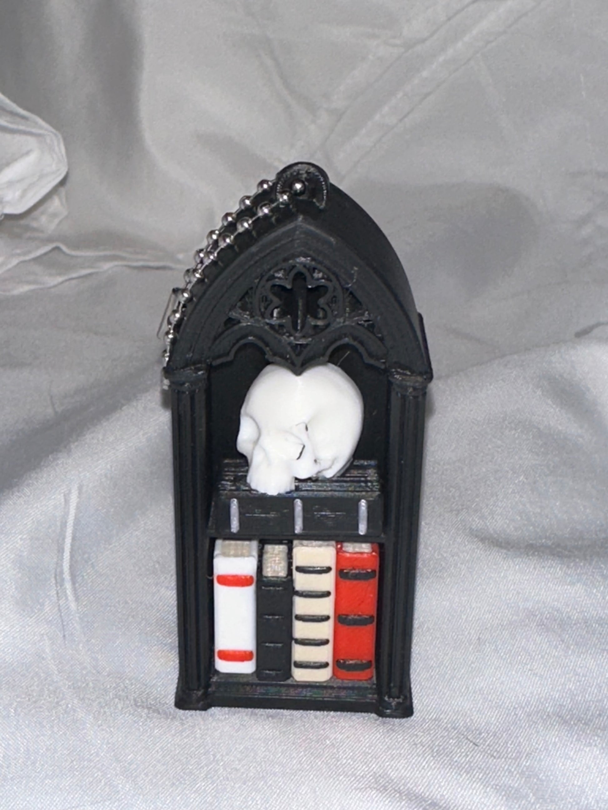 Mini Gothic Arch Bookshelf Clicker – Custom 3D Printed Fidget Toy (2 Shelf Items)