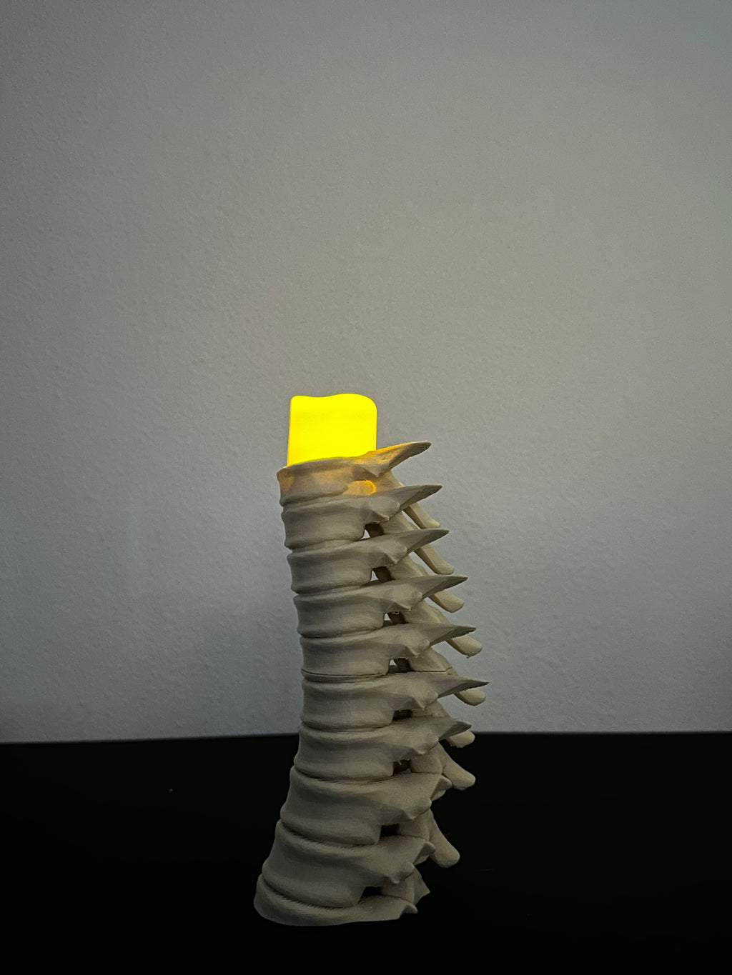 Spine Candle Holder Set of 3 – Gothic Skeleton Decor for LED Tea Lights