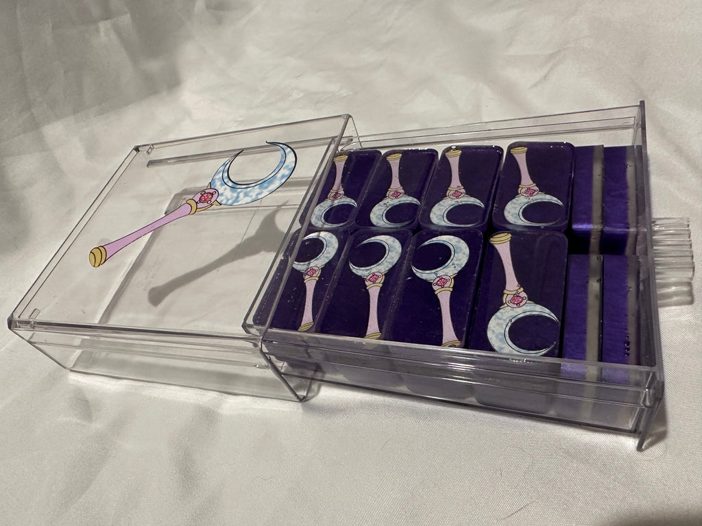 Moon Staff Resin Double Six Dominoes w/ Case