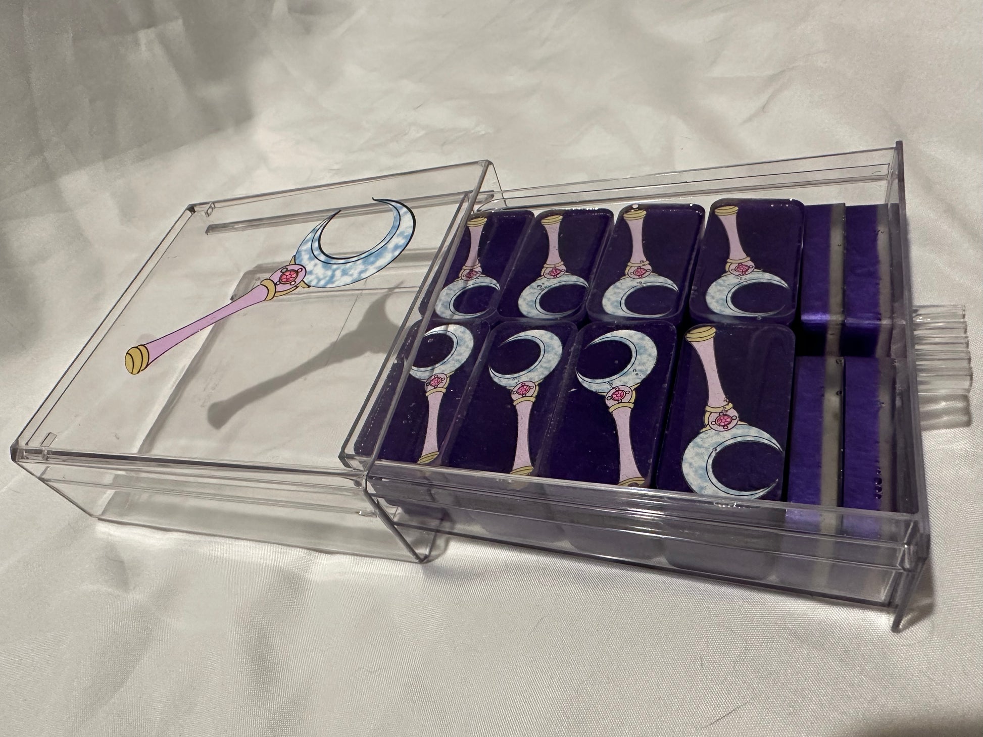 Moon Staff Resin Double Six Dominoes w/ Case