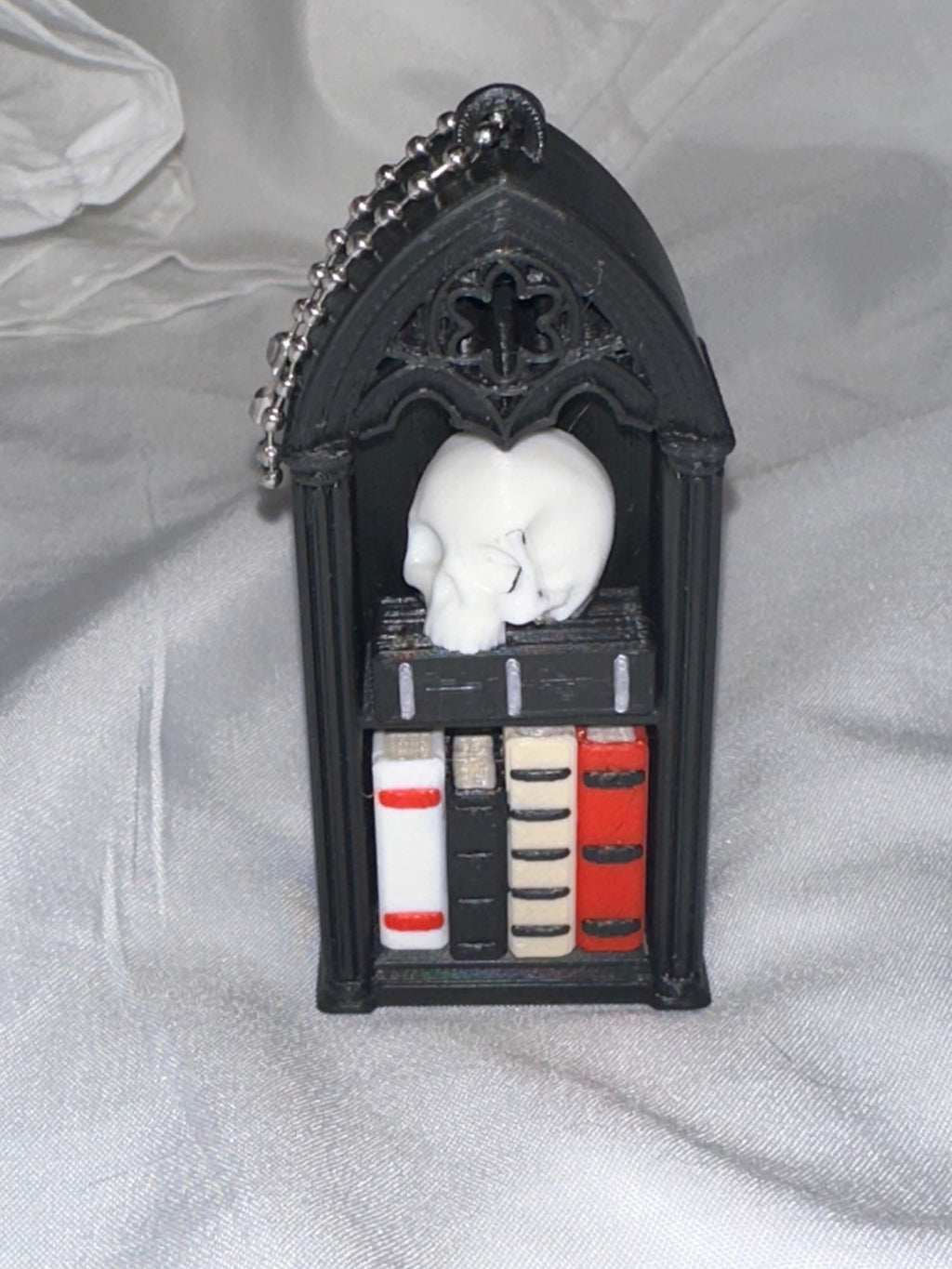 Mini Gothic Arch Bookshelf Clicker – Custom 3D Printed Fidget Toy (2 Shelf Items)