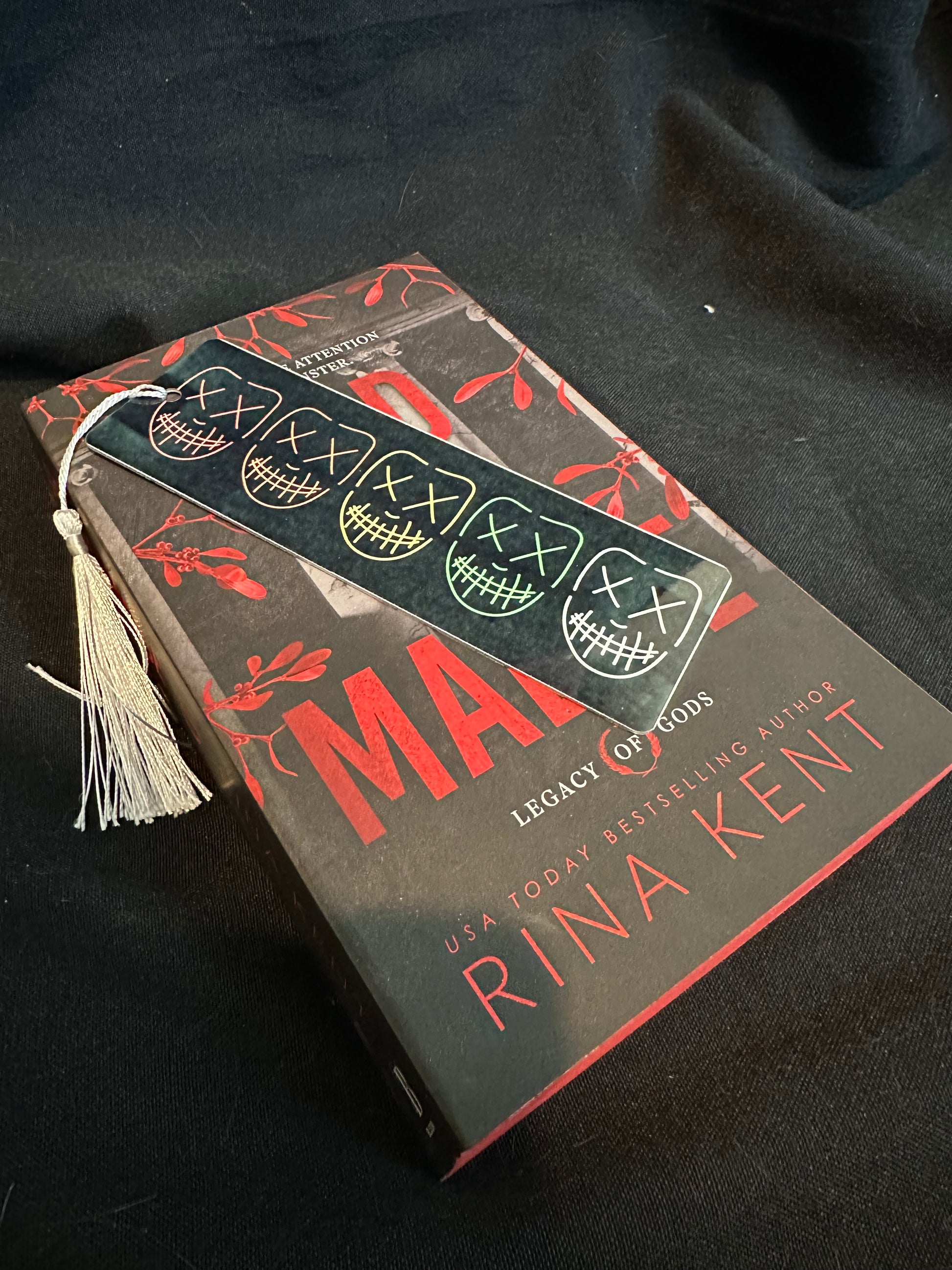 Heathens Mask Bookmark – Dark Romance Inspired | Spicy Book Accessory | Enemies to Lovers Aesthetic