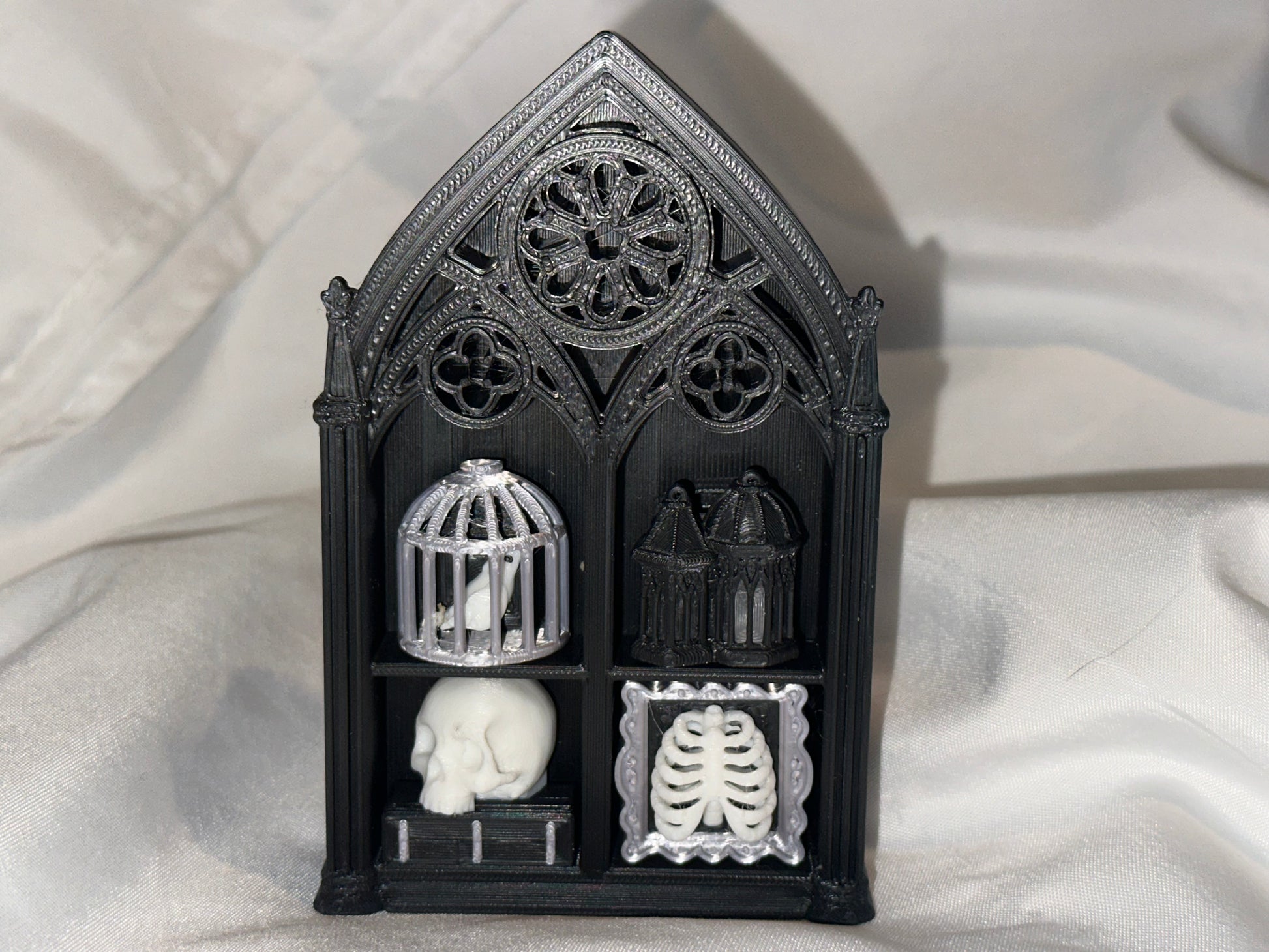 Custom 4 Clicker Gothic Archway Fidget – 3D Printed Sensory Desk Toy