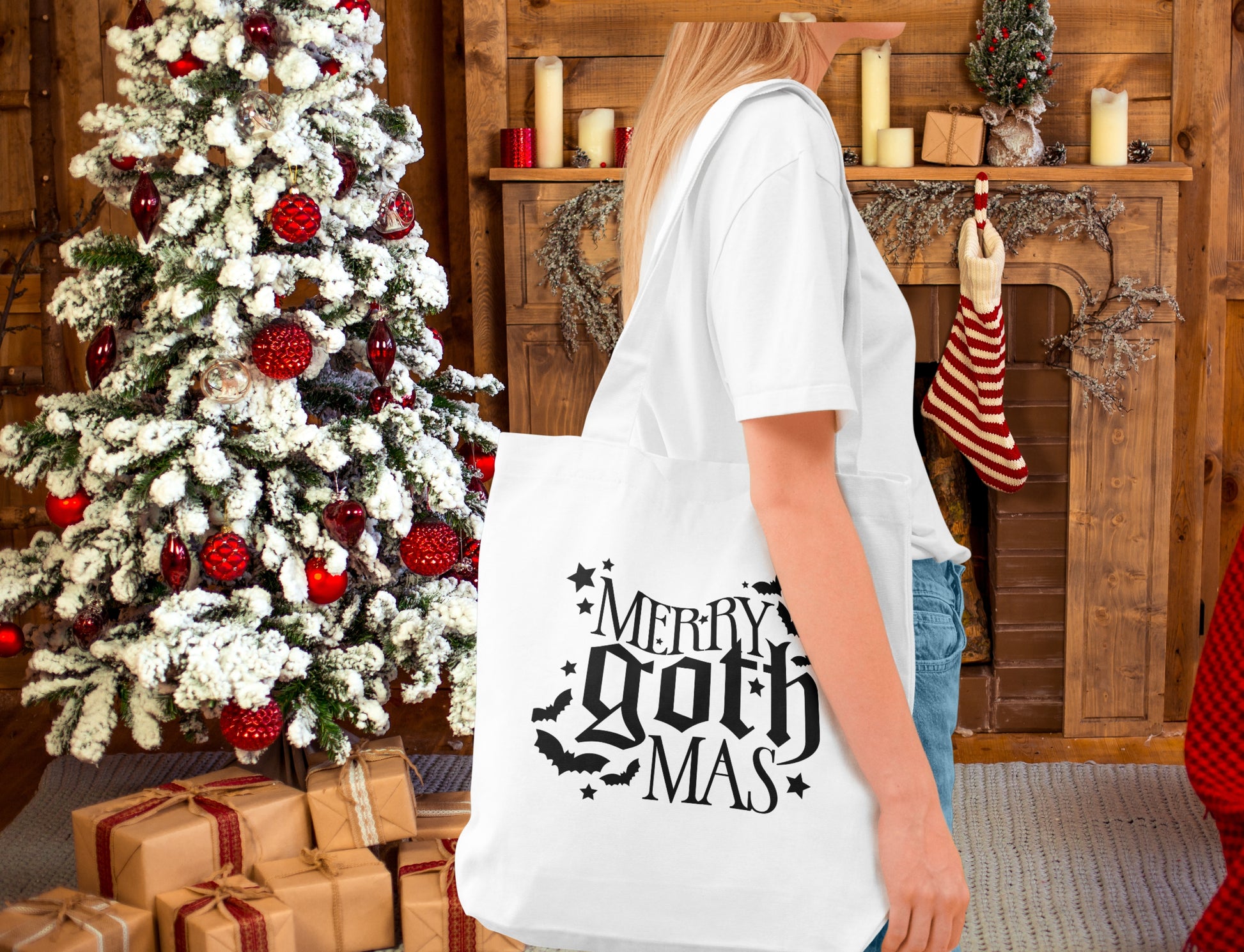 Merry Goth Mas Tote Bag