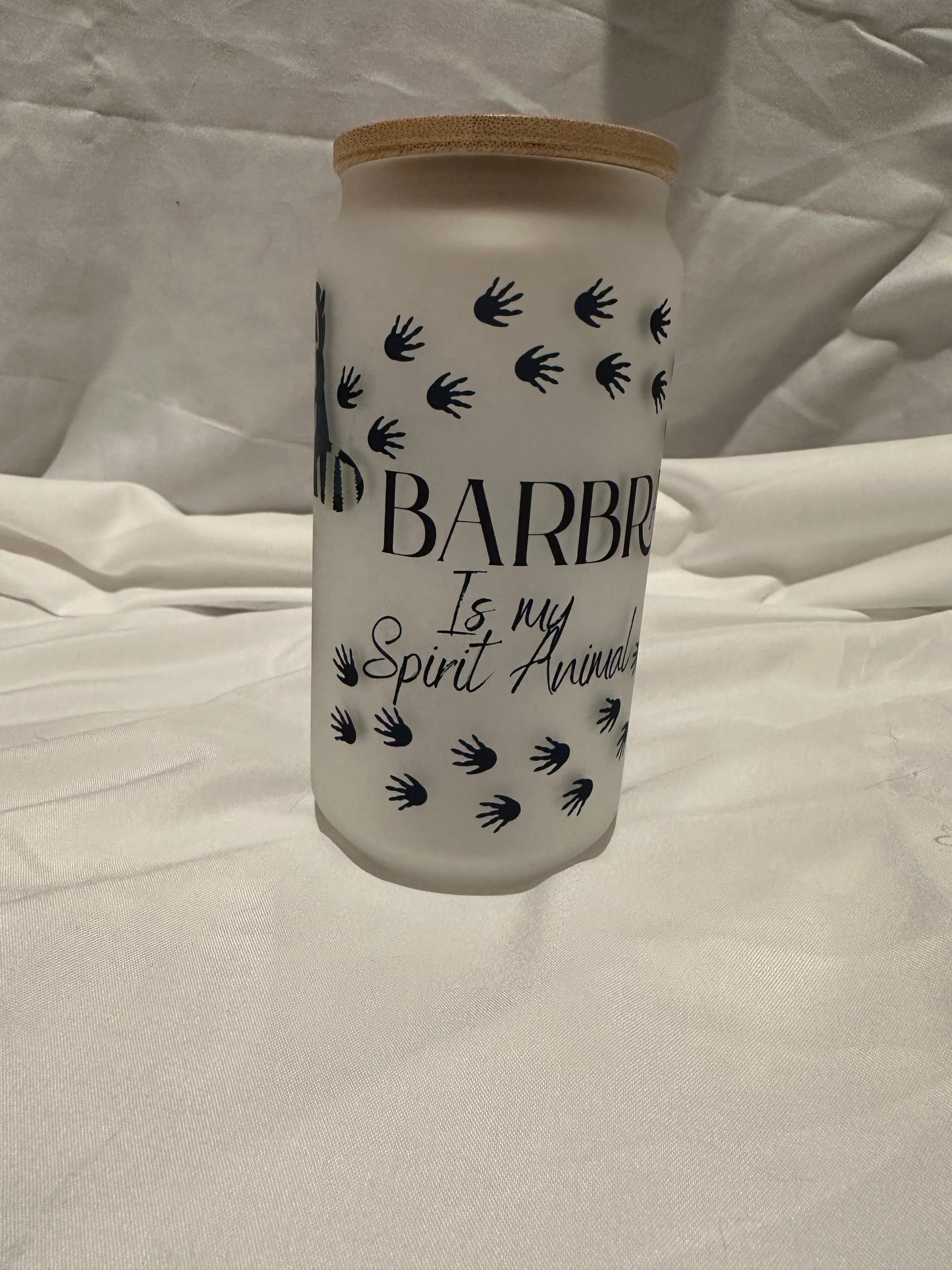 Barbara Is My Spirit Animal Frosted Glass Tumbler – Scythe & Sparrow Inspired