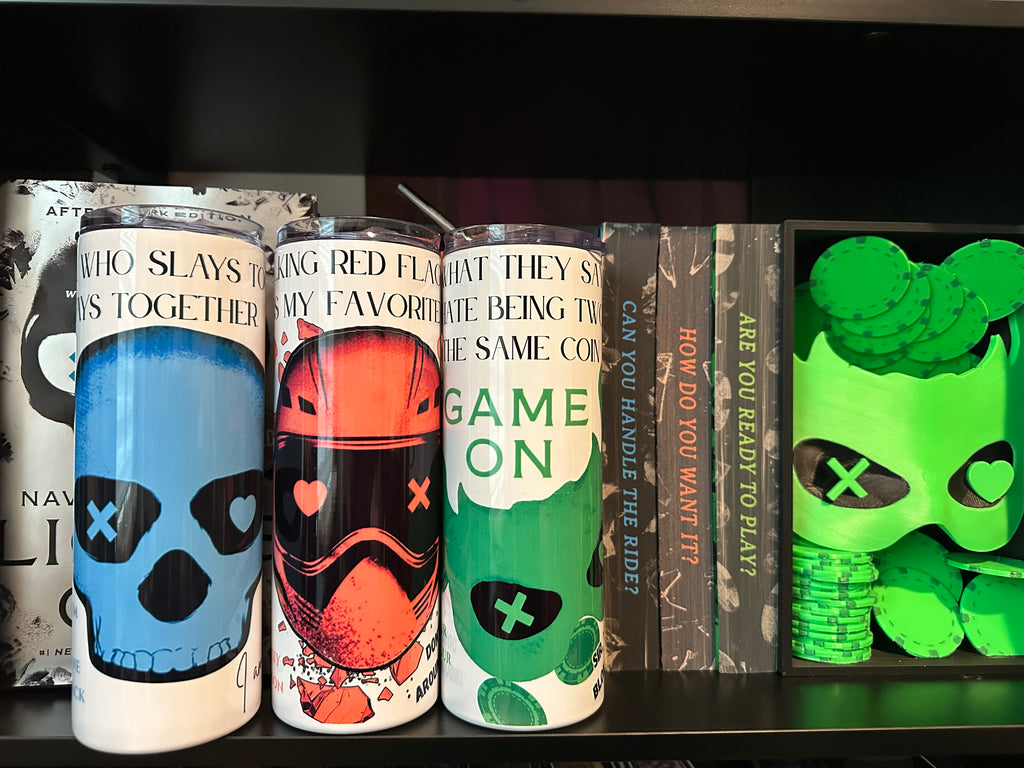 Game On Inspired 20oz Metal Tumbler – Dark Romance Fan Art Drinkware