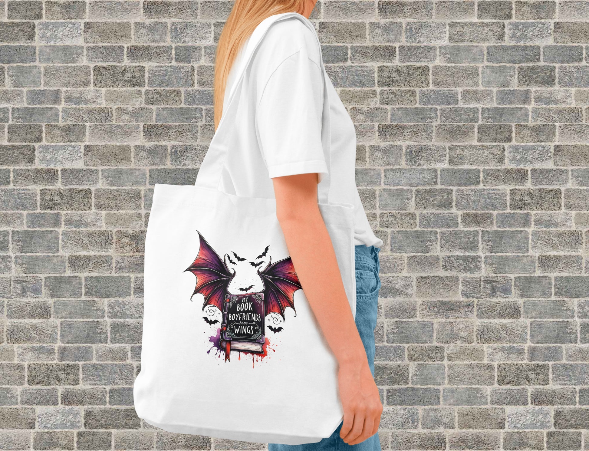 My Book Boyfriends Have Wings Tote Bag