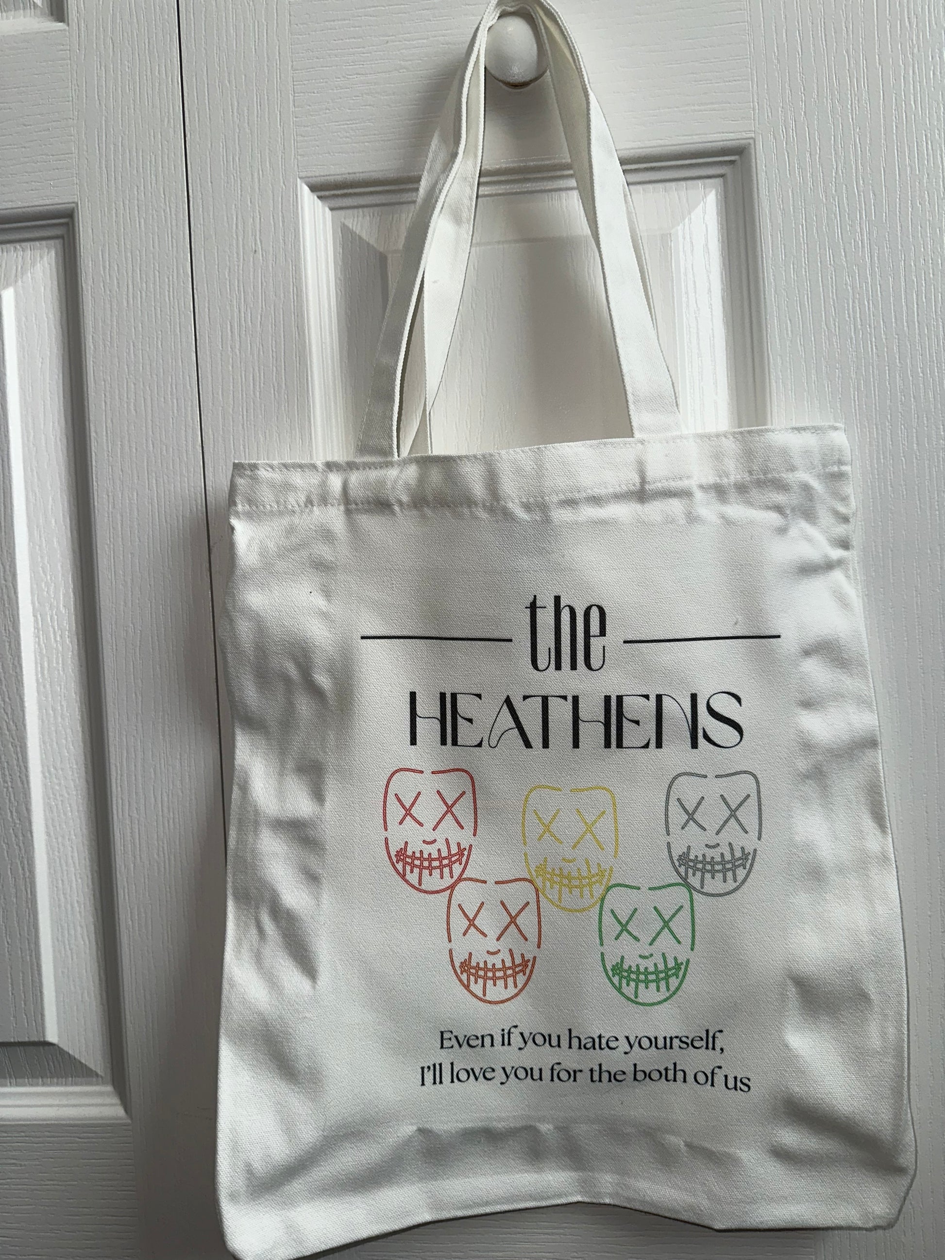 Heathens Mask Tote Bag