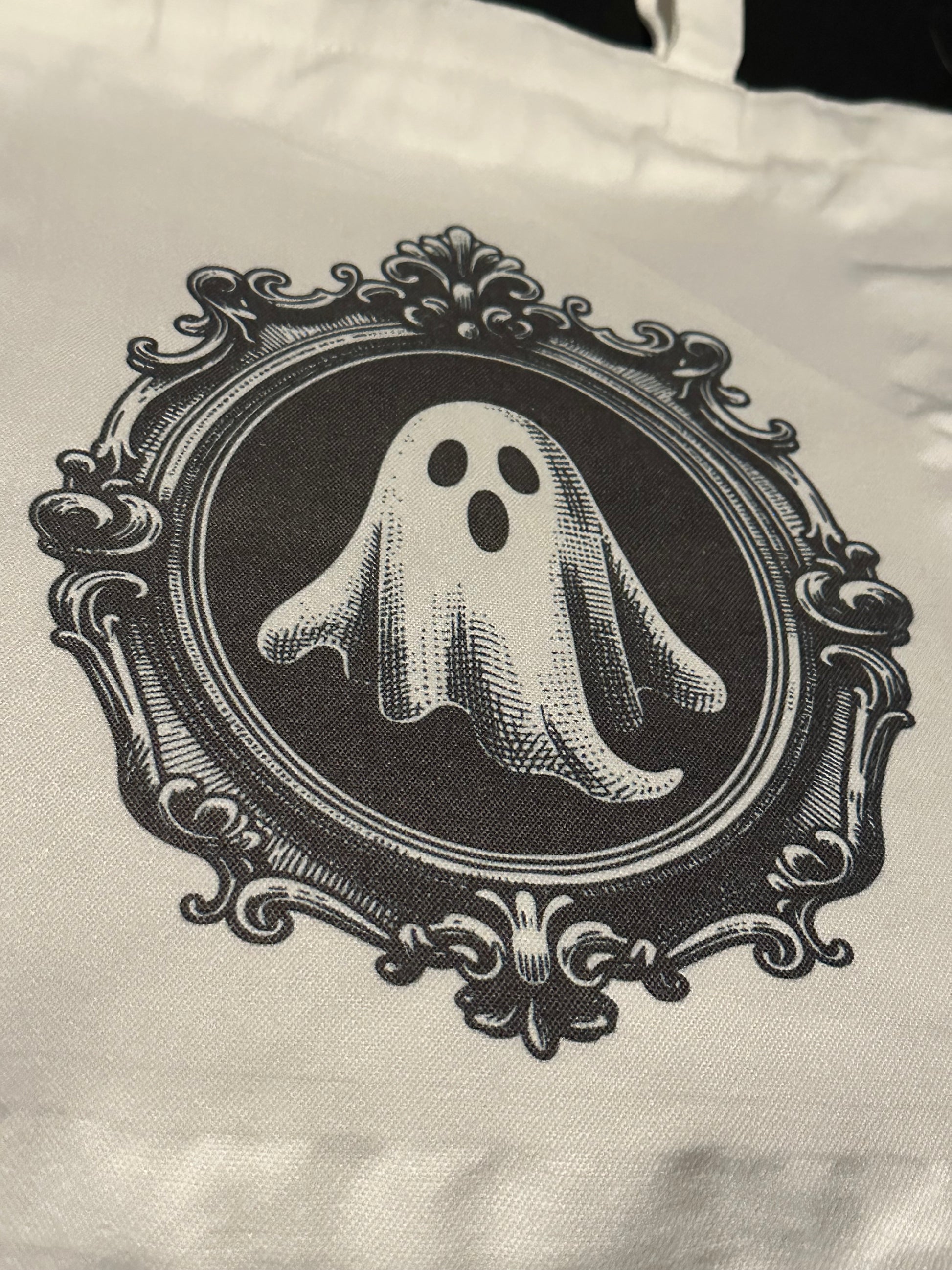 Ghost in a Picture Frame Tote Bag