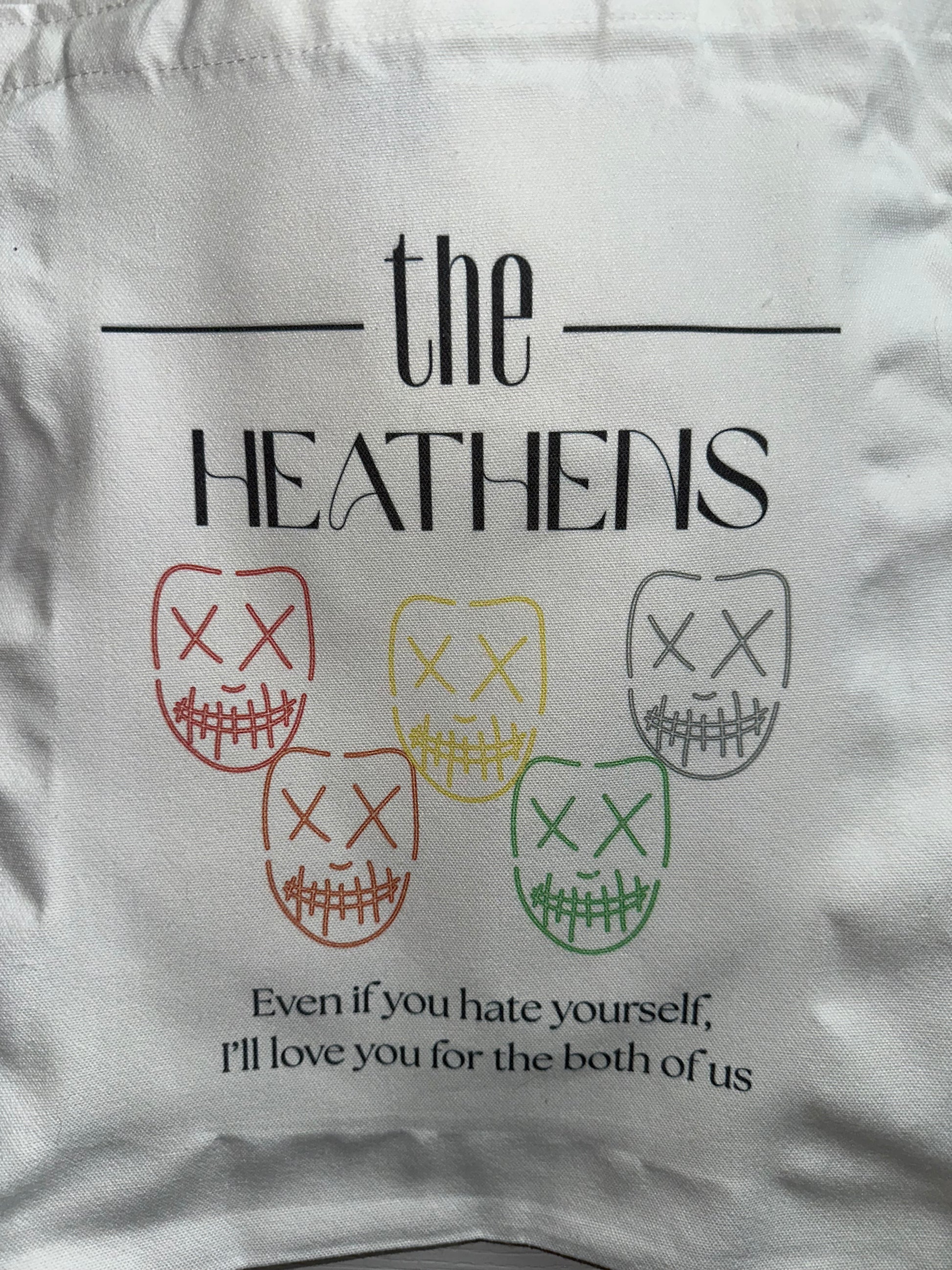 Heathens Mask Tote Bag