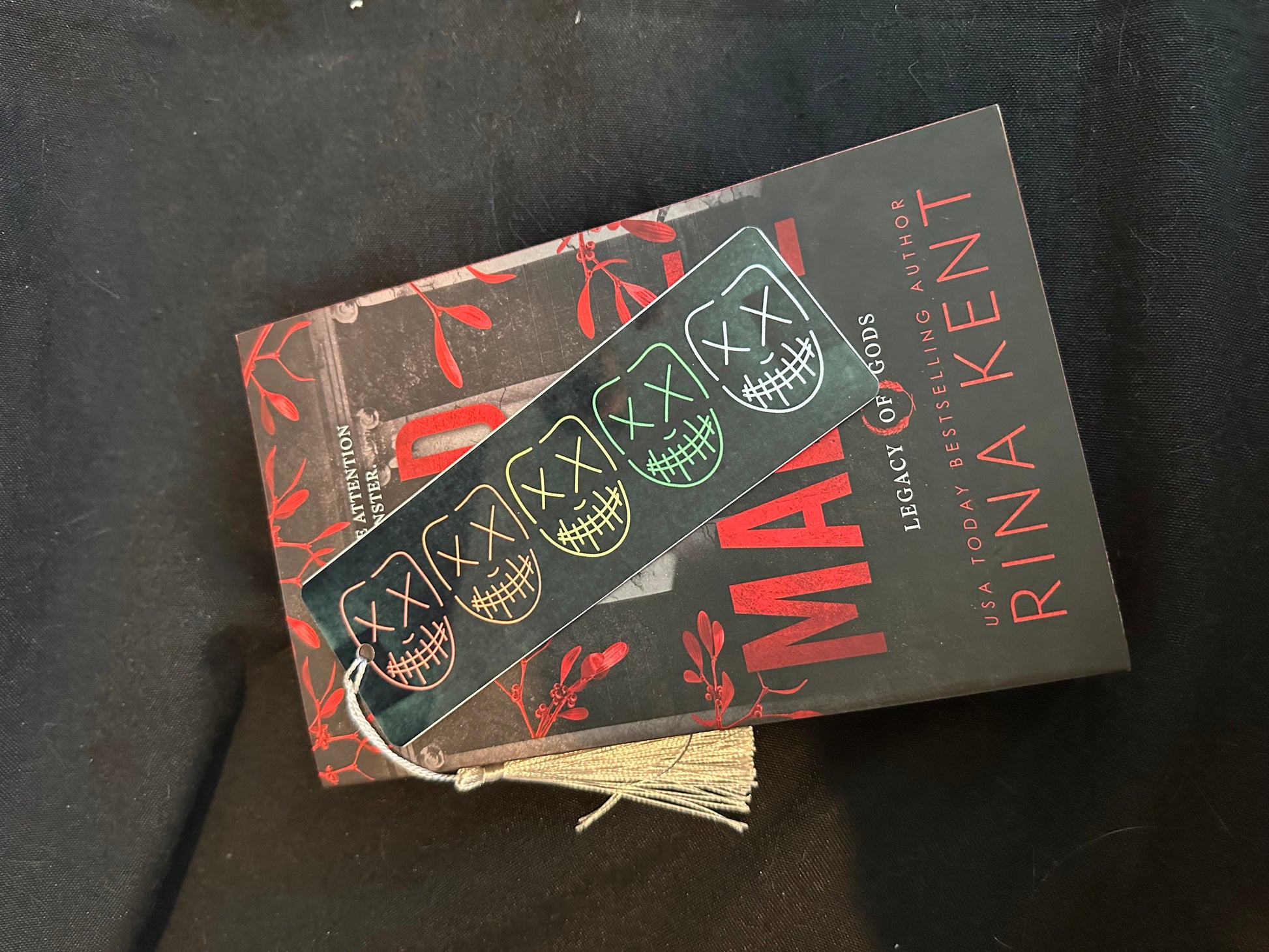 Heathens Mask Bookmark – Dark Romance Inspired | Spicy Book Accessory | Enemies to Lovers Aesthetic