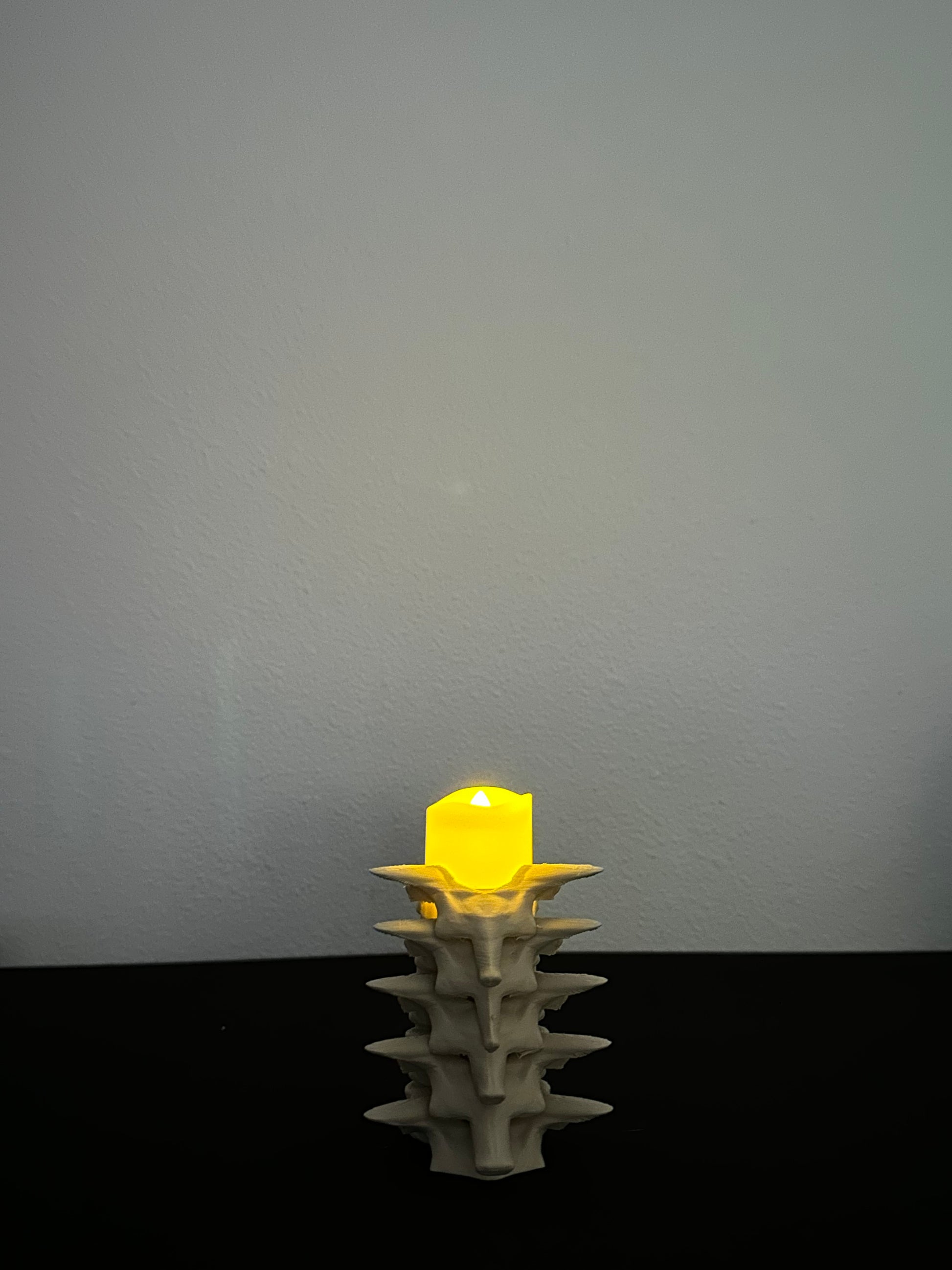 Spine Candle Holder Set of 3 – Gothic Skeleton Decor for LED Tea Lights