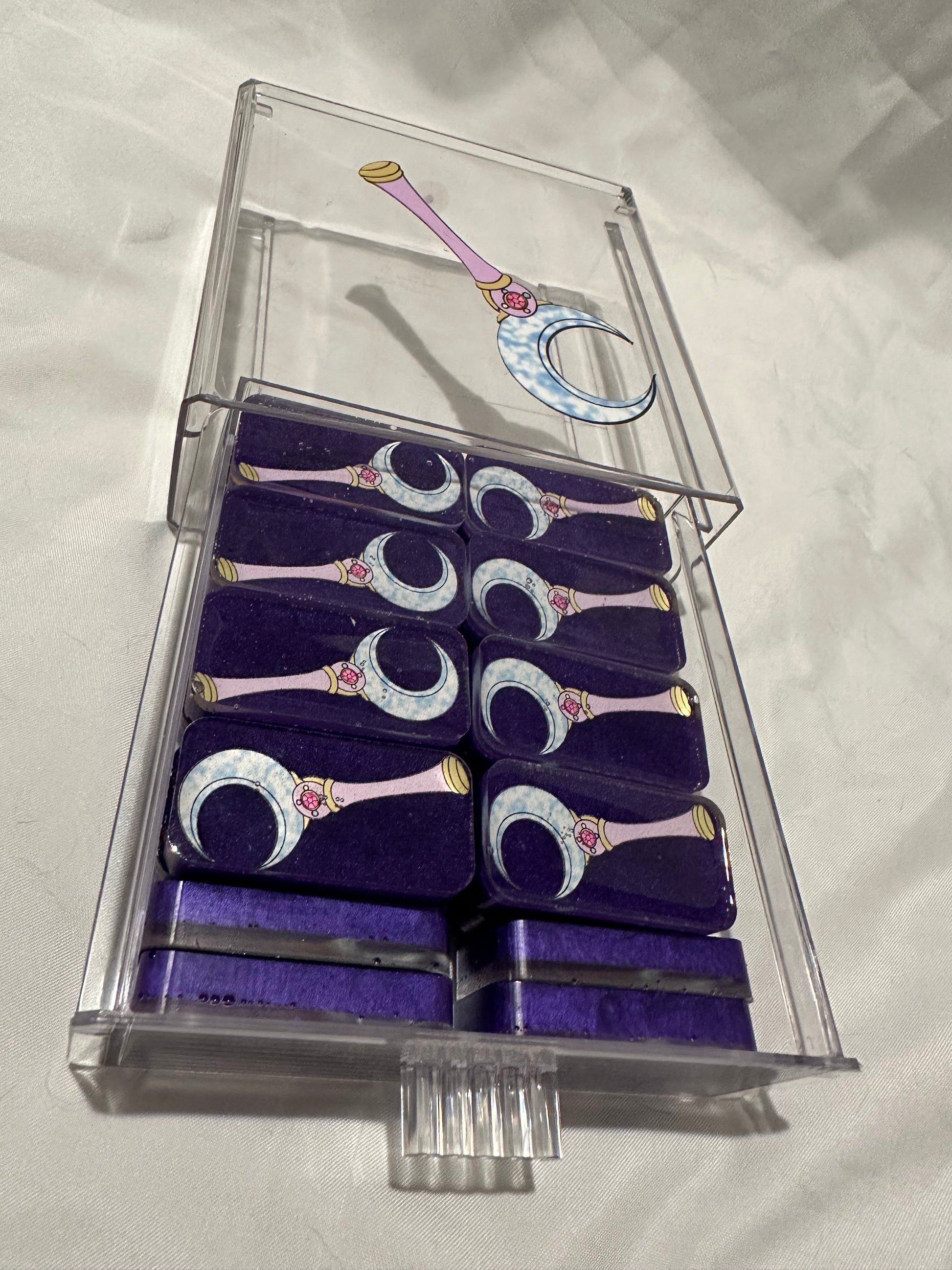 Moon Staff Resin Double Six Dominoes w/ Case