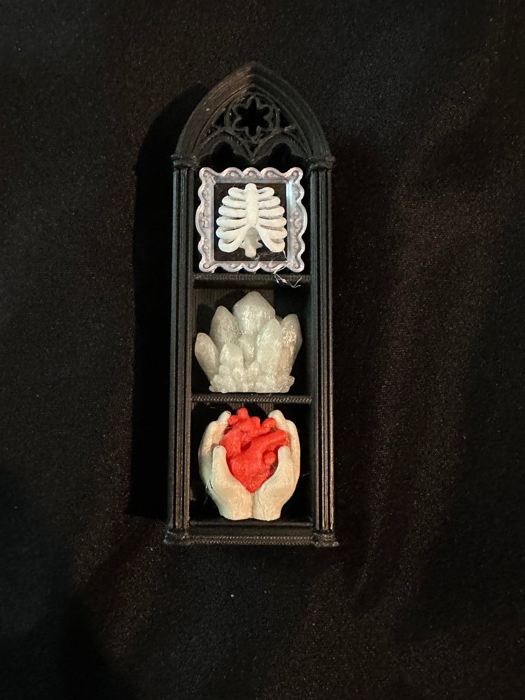 3-Shelf Gothic Arch Bookshelf Clicker – Custom 3D Printed Fidget Toy