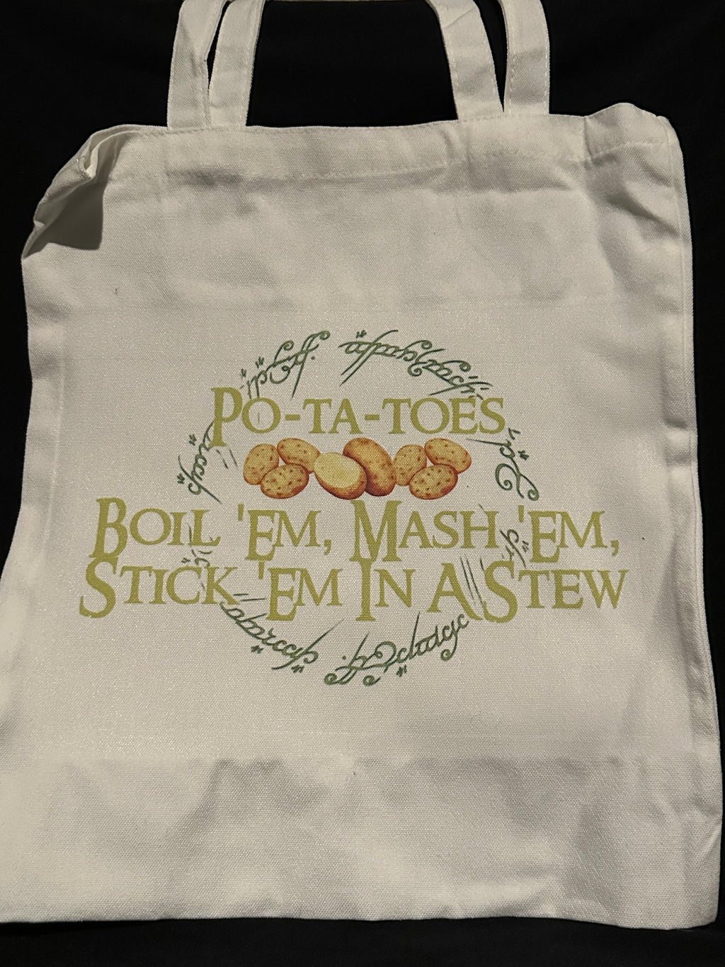 Po-ta-toes Tote Bag – Lord of the Rings Inspired