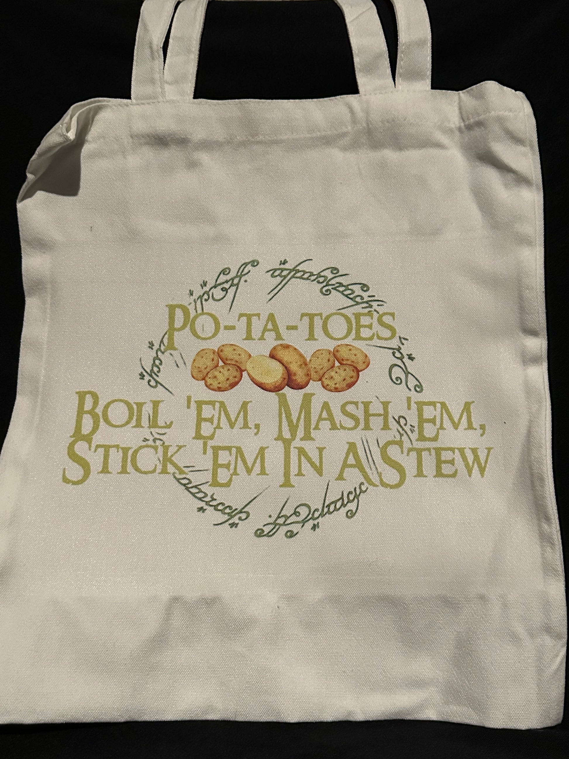 Po-ta-toes Tote Bag – Lord of the Rings Inspired