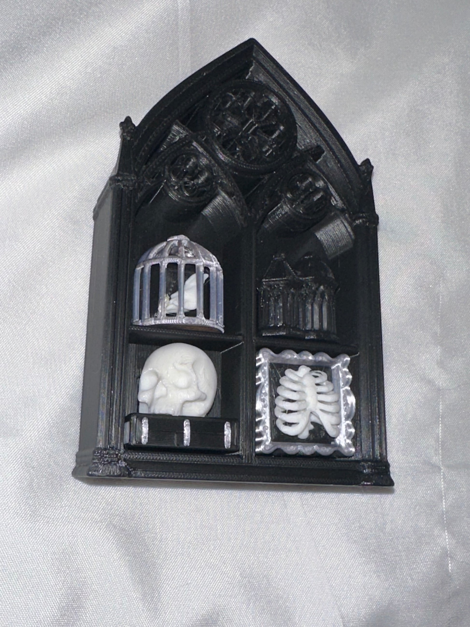 Custom 4 Clicker Gothic Archway Fidget – 3D Printed Sensory Desk Toy