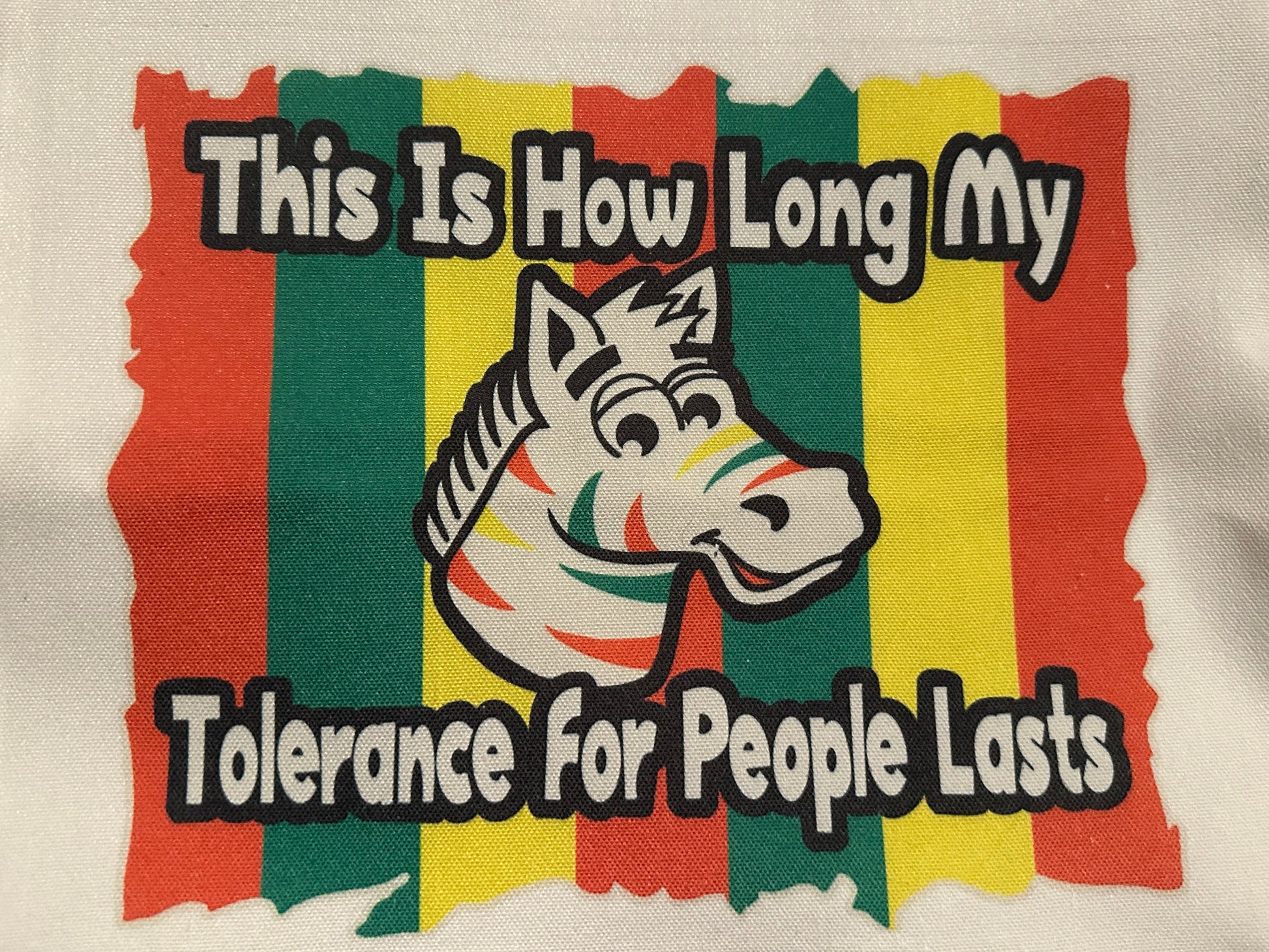 Zebra Stripe Gum Inspired Tote Bag – Funny Tolerance Saying