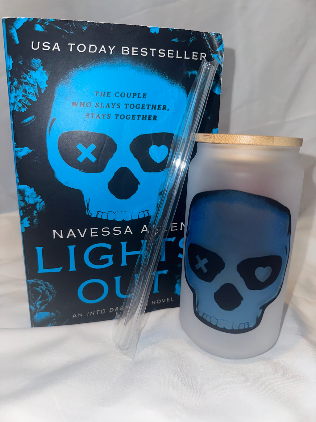 Lights Out & Caught Up Inspired 18oz Glass Tumbler