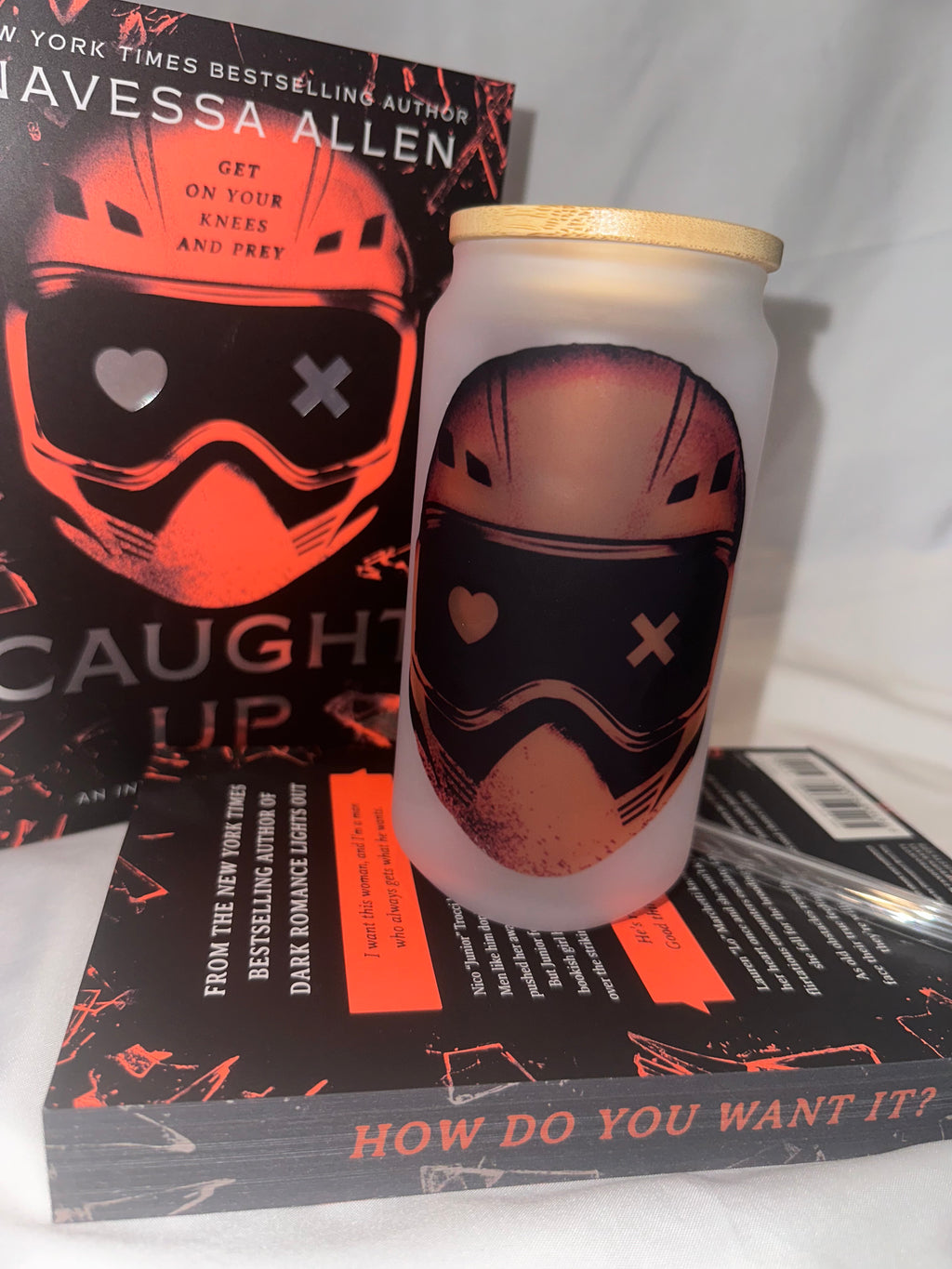 Lights Out & Caught Up Inspired 18oz Glass Tumbler