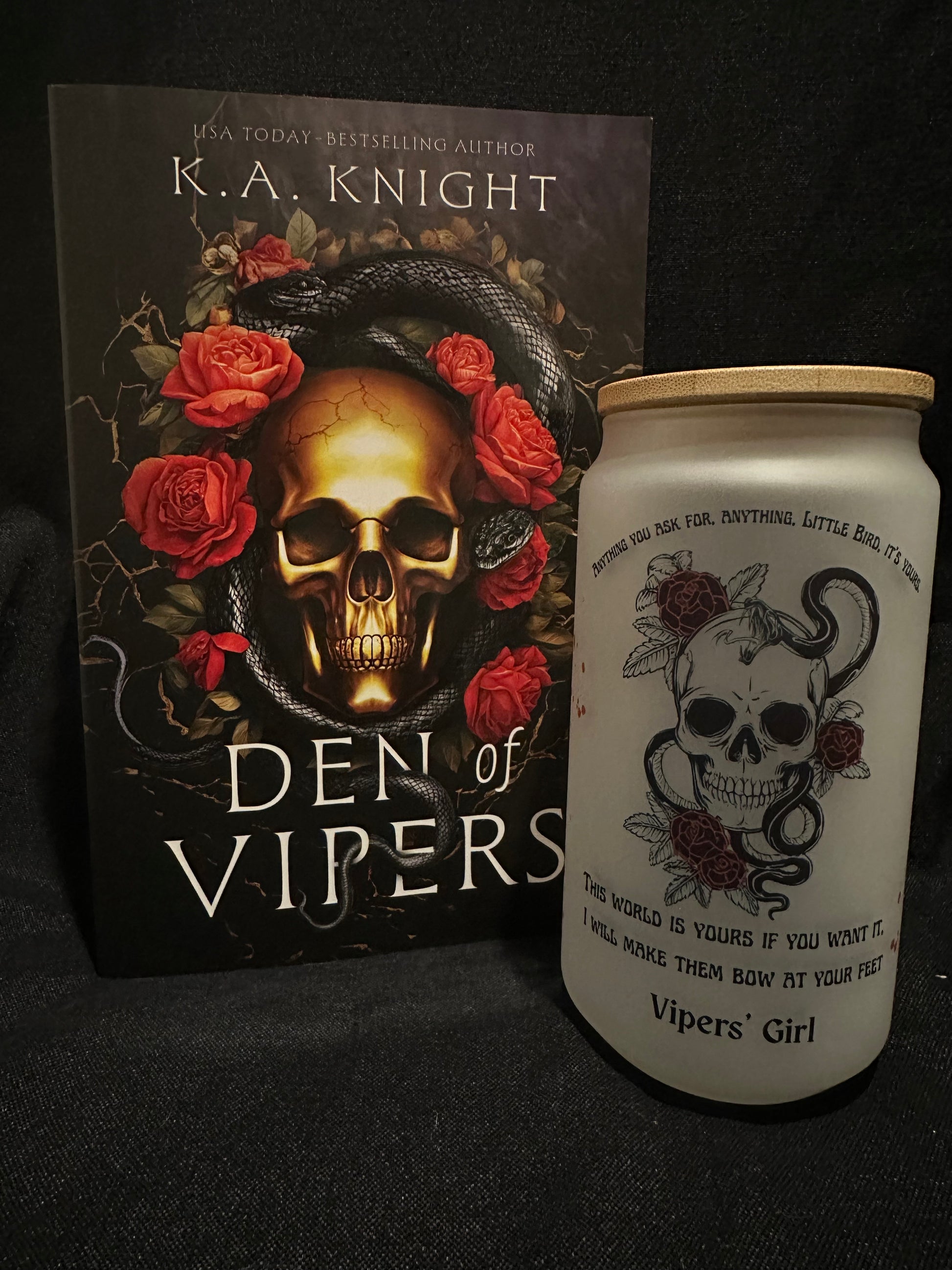 Den of Vipers Inspired 18oz Glass Tumbler