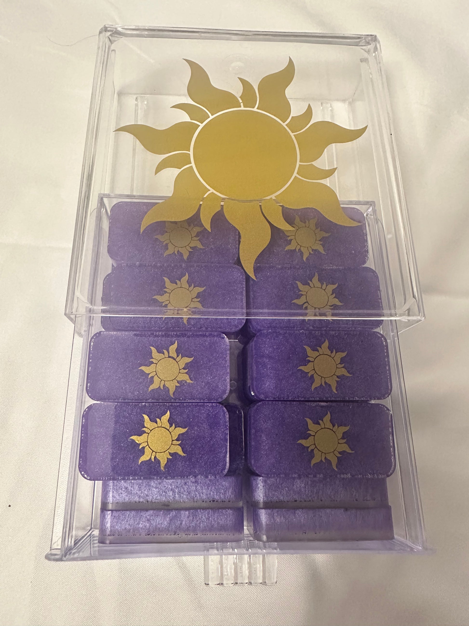 Tangled Sun Inspired Resin Domino Set With Hard Case
