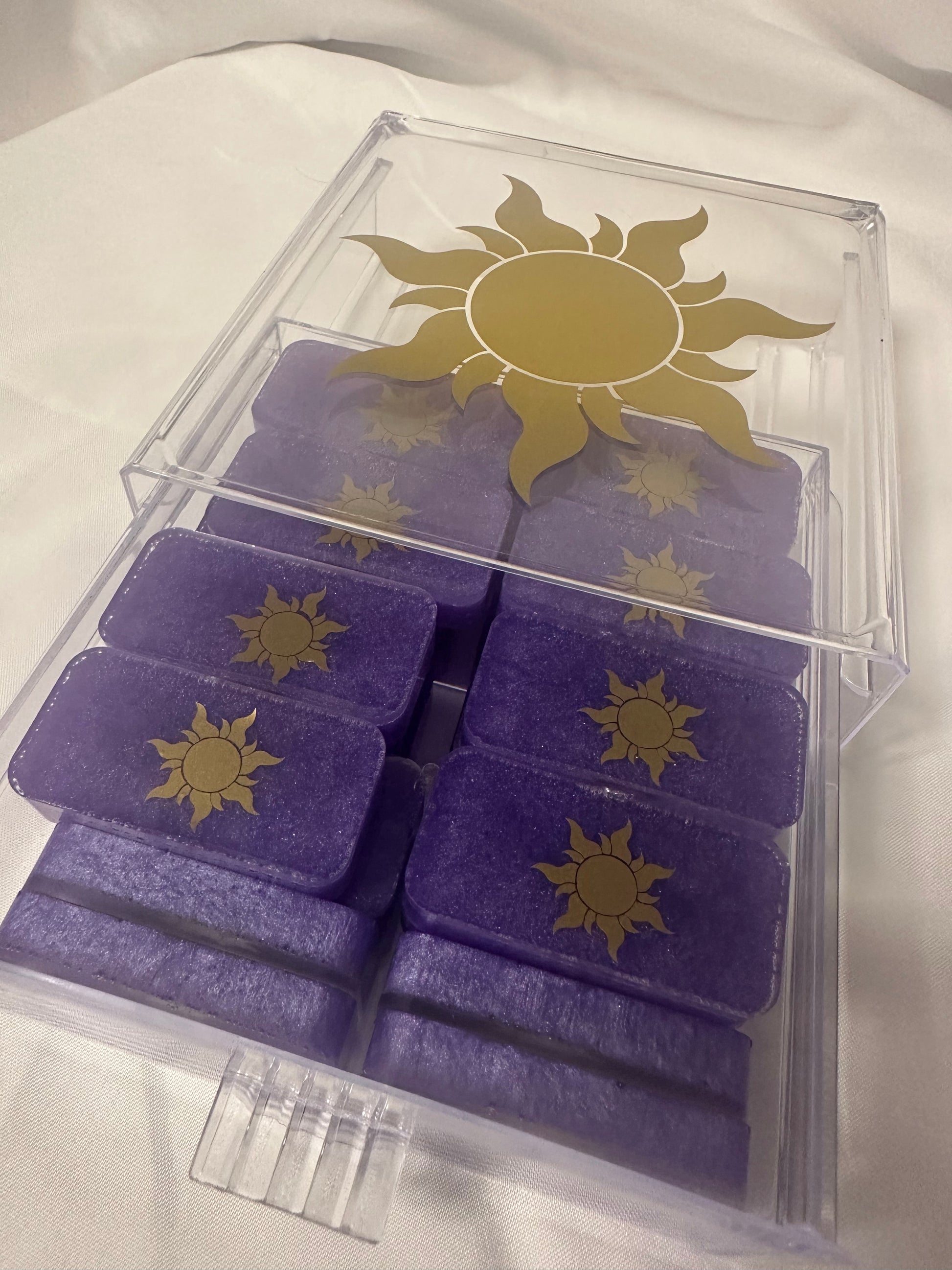 Tangled Sun Inspired Resin Domino Set With Hard Case
