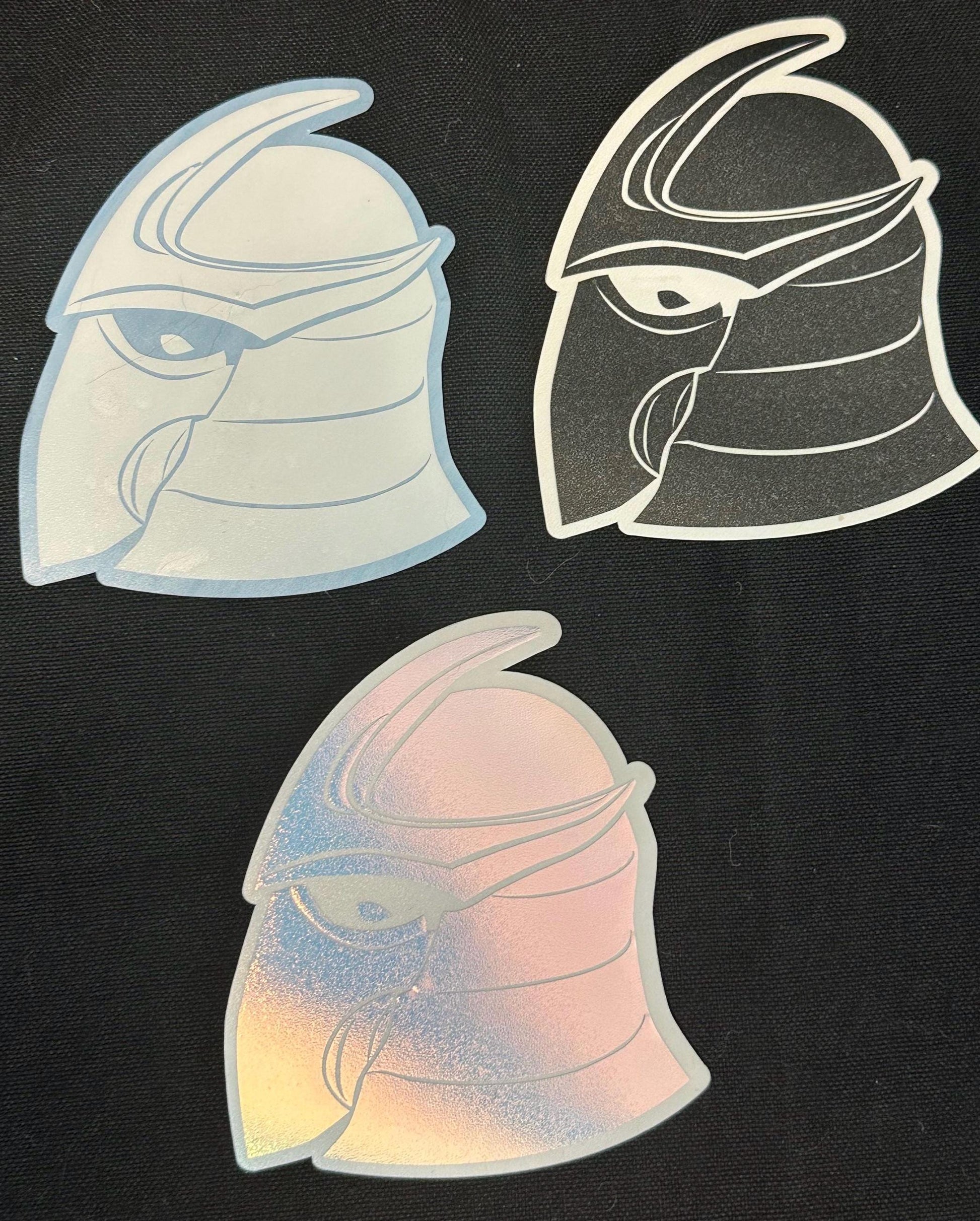 All 3 Options for Shredder; Black, White Metalic