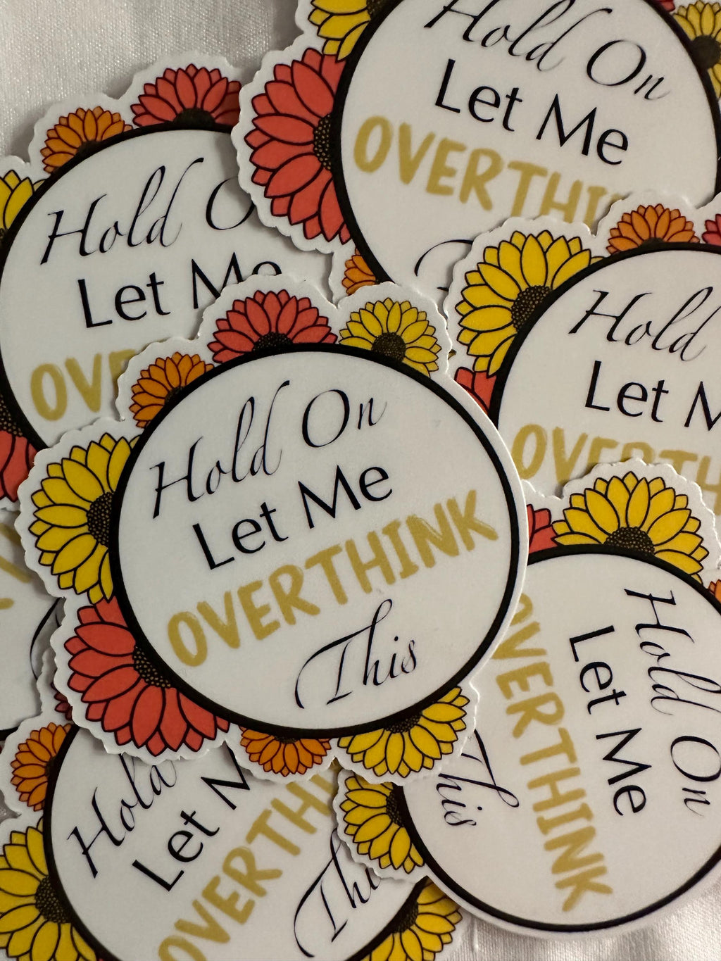 ADHD Sticker | Overthinking Sticker | Mental Health Vinyl Stickers | Funny Anxiety Stickers | UV & Water-Resistant Sticker Set