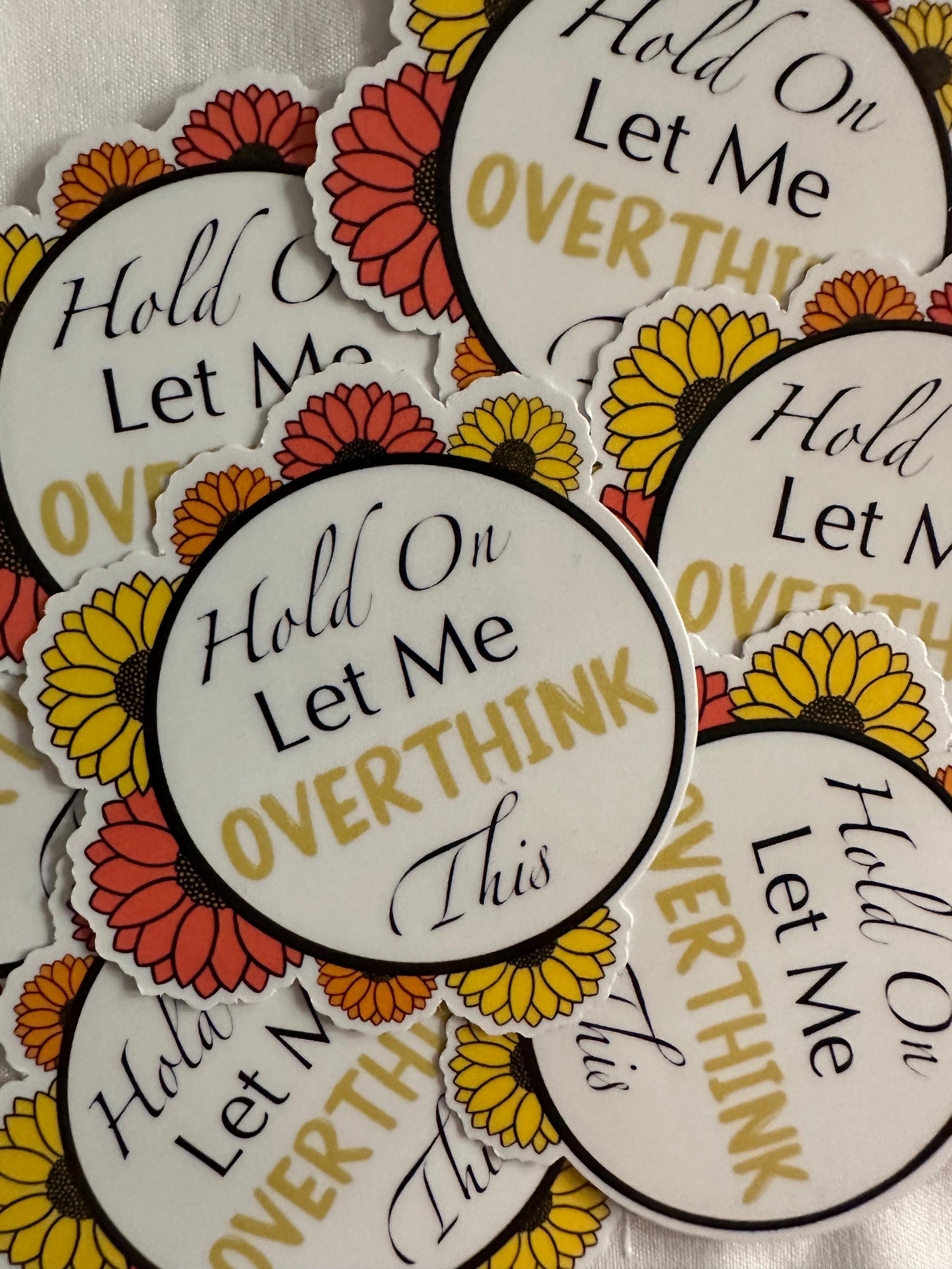 ADHD Sticker | Overthinking Sticker | Mental Health Vinyl Stickers | Funny Anxiety Stickers | UV & Water-Resistant Sticker Set