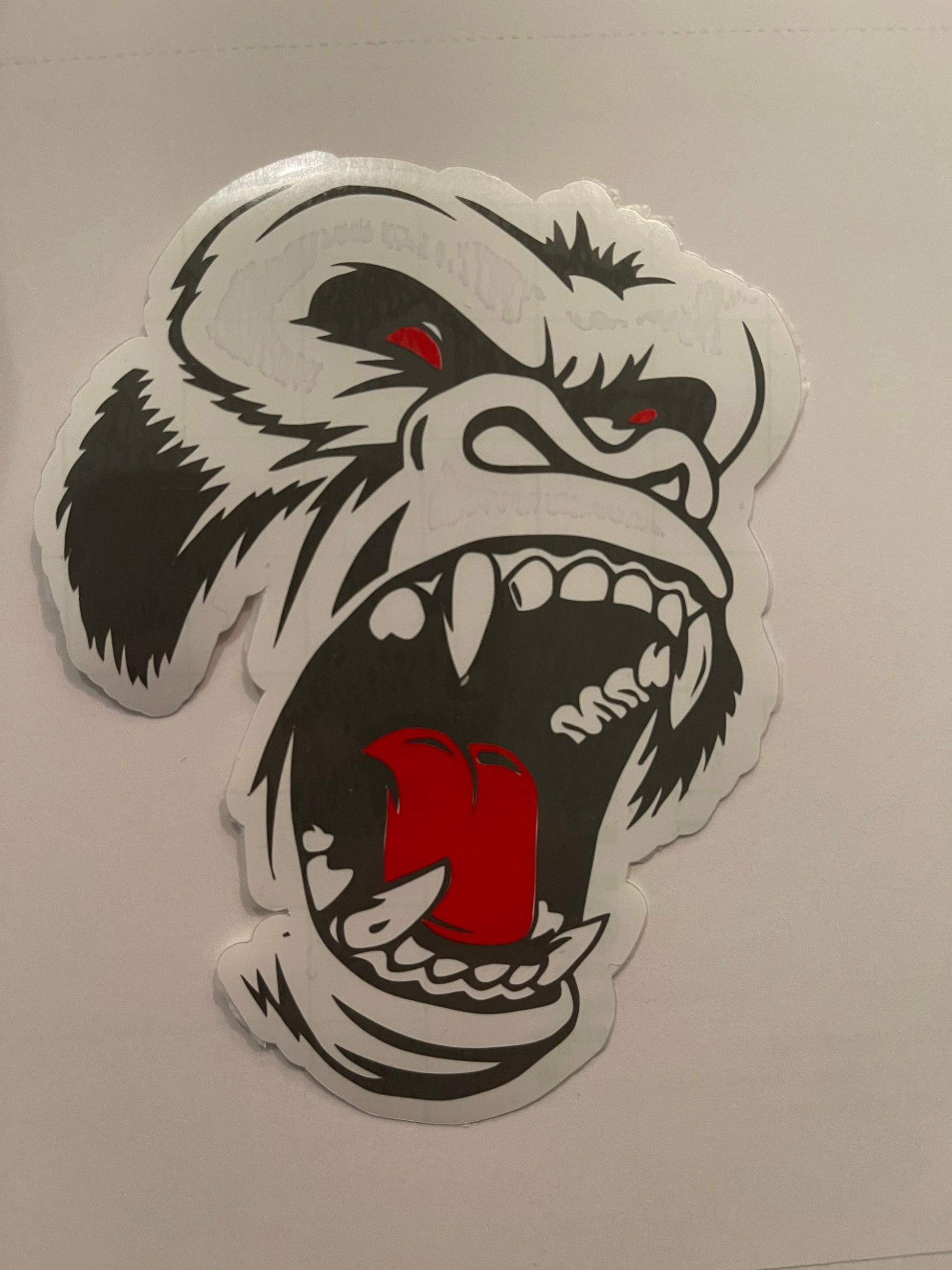 Two Toned Angry Gorilla Vinyl Decal