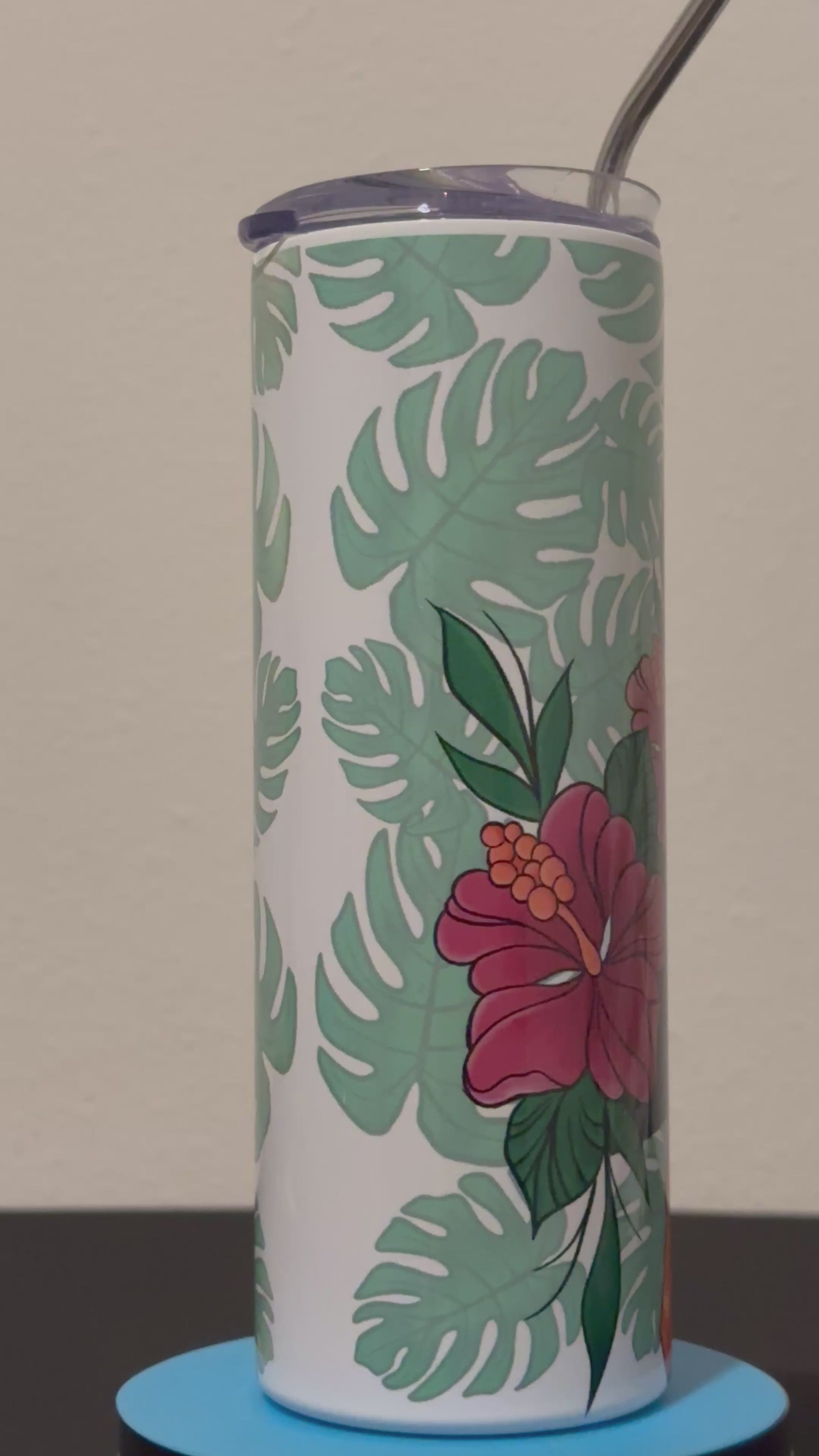 Prehistoric Flash 20oz Tumbler – American Traditional Dinosaur Tattoo Cup